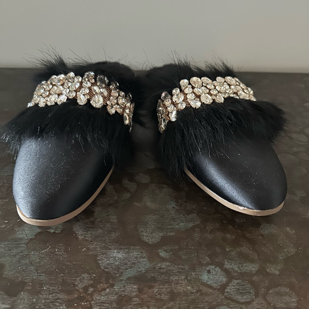 EXPRESS Bejeweled Slip-on Flats